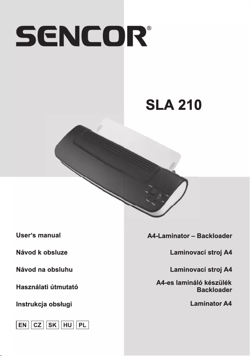 Page 1 de la notice Manuel utilisateur Sencor SLA 210
