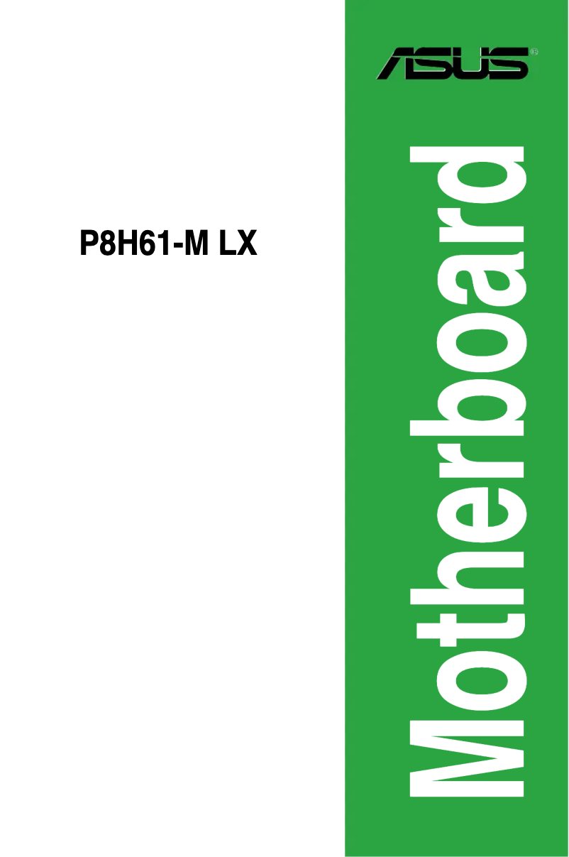 Image de la première page du manuel de l'appareil P8H61-M LX