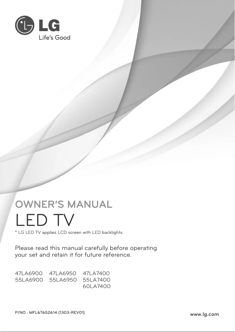 Página 1 del manual Manual de usuario LG 55LA6950