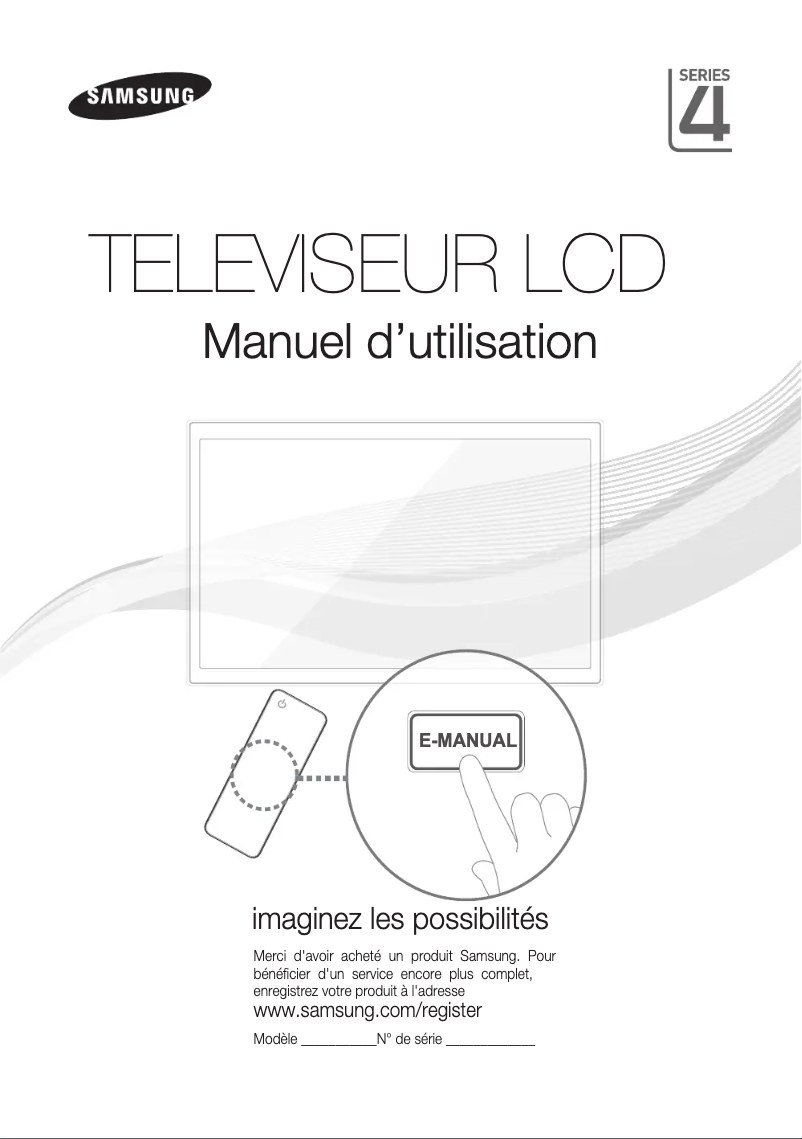 Page 1 de la notice Guide d'installation Samsung LA32D451G3