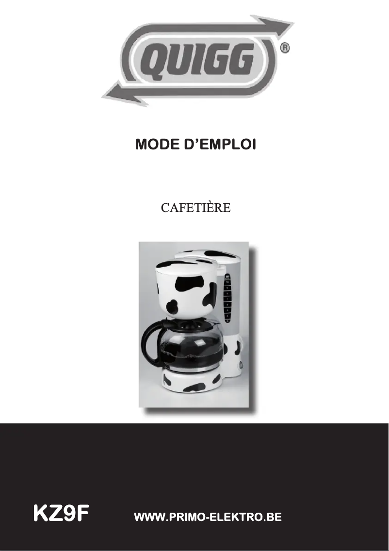 Image de la première page du manuel de l'appareil KZ9F