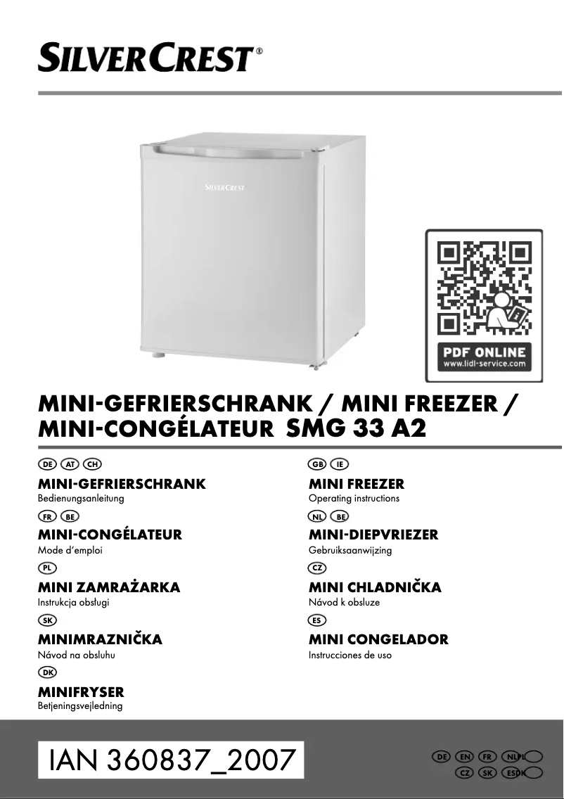Page 1 de la notice Manuel utilisateur SilverCrest SMG 33 A2