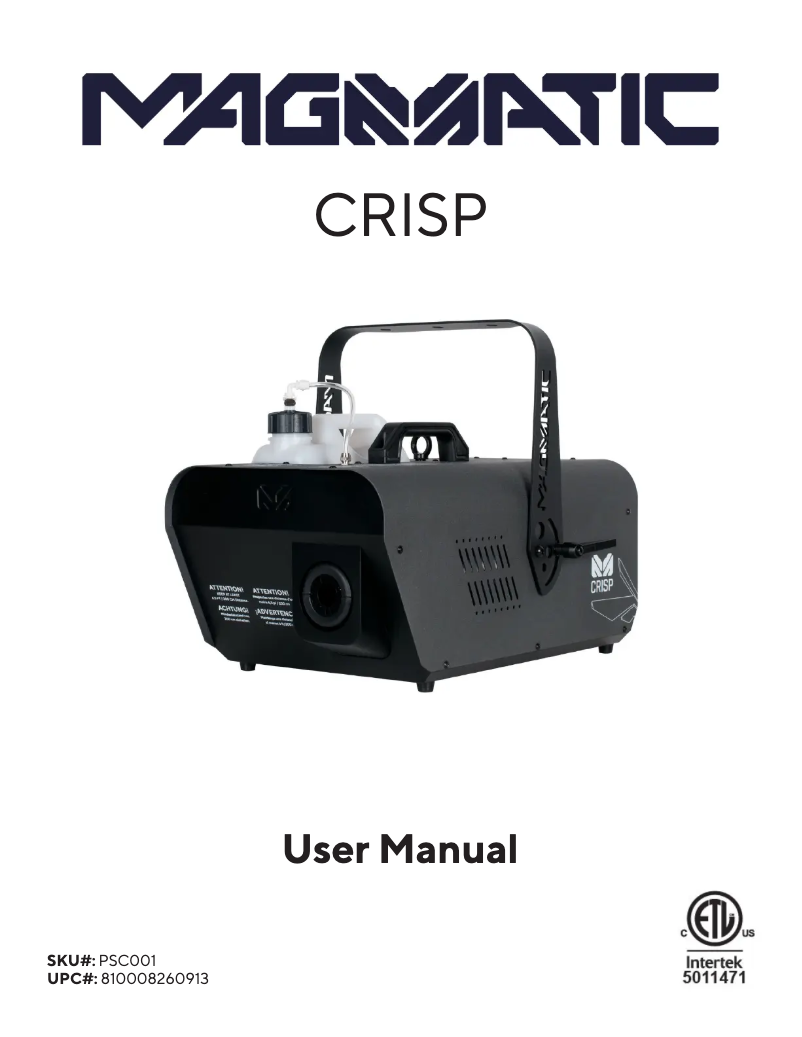 Image de la première page du manuel de l'appareil CRISP