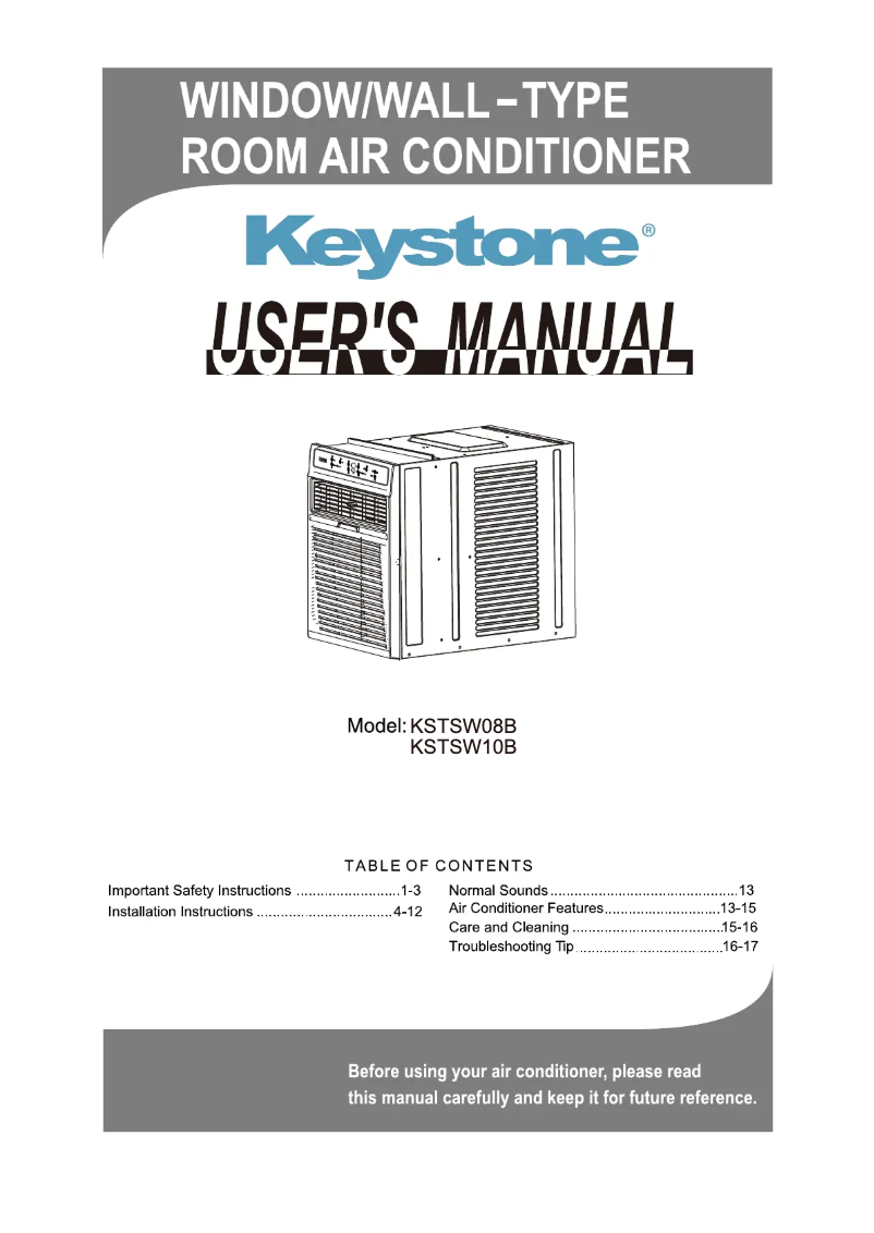 Page n°1 - Manuel utilisateur Keystone KSTSW08B