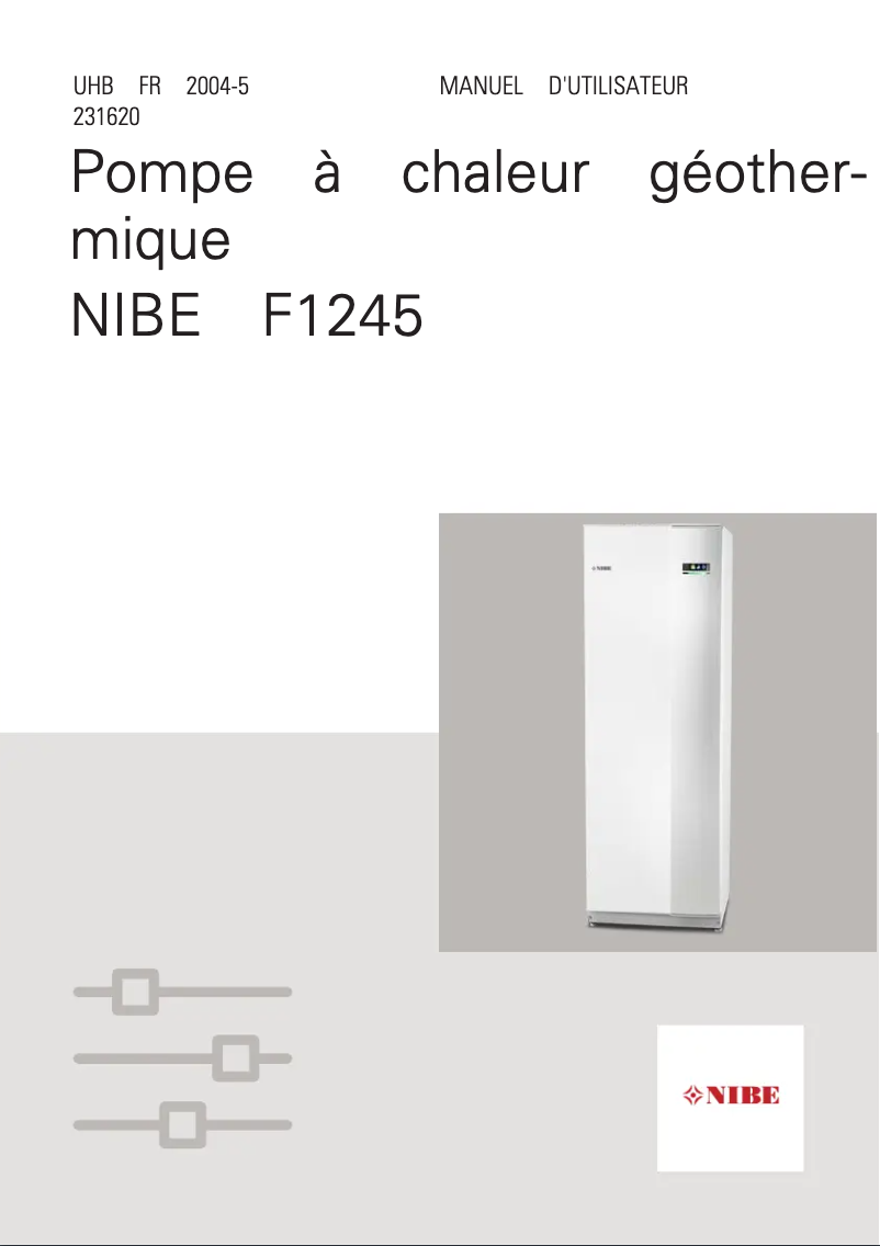 Page n°1 - Manuel utilisateur Nibe F1245