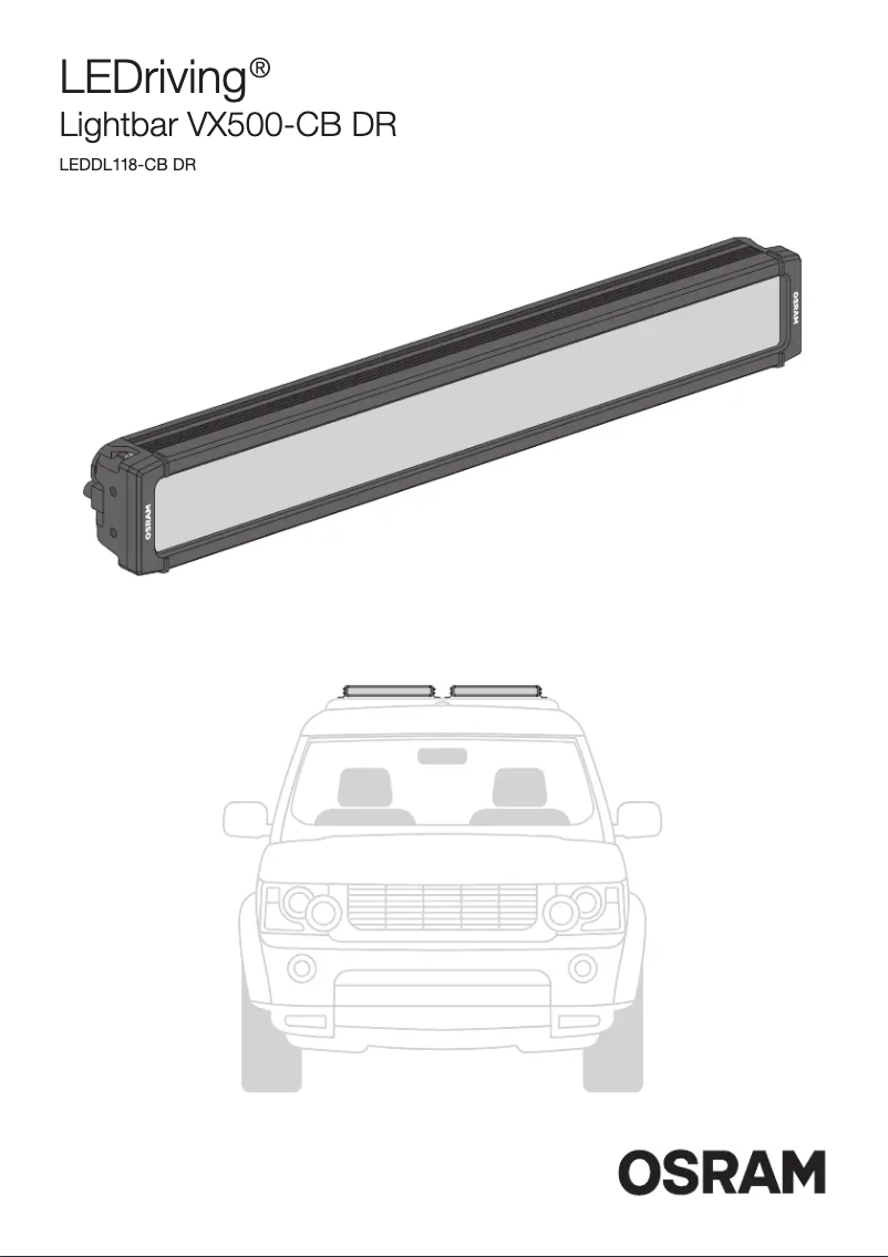 Page n°1 - Instructions / montage Osram VX500-CB