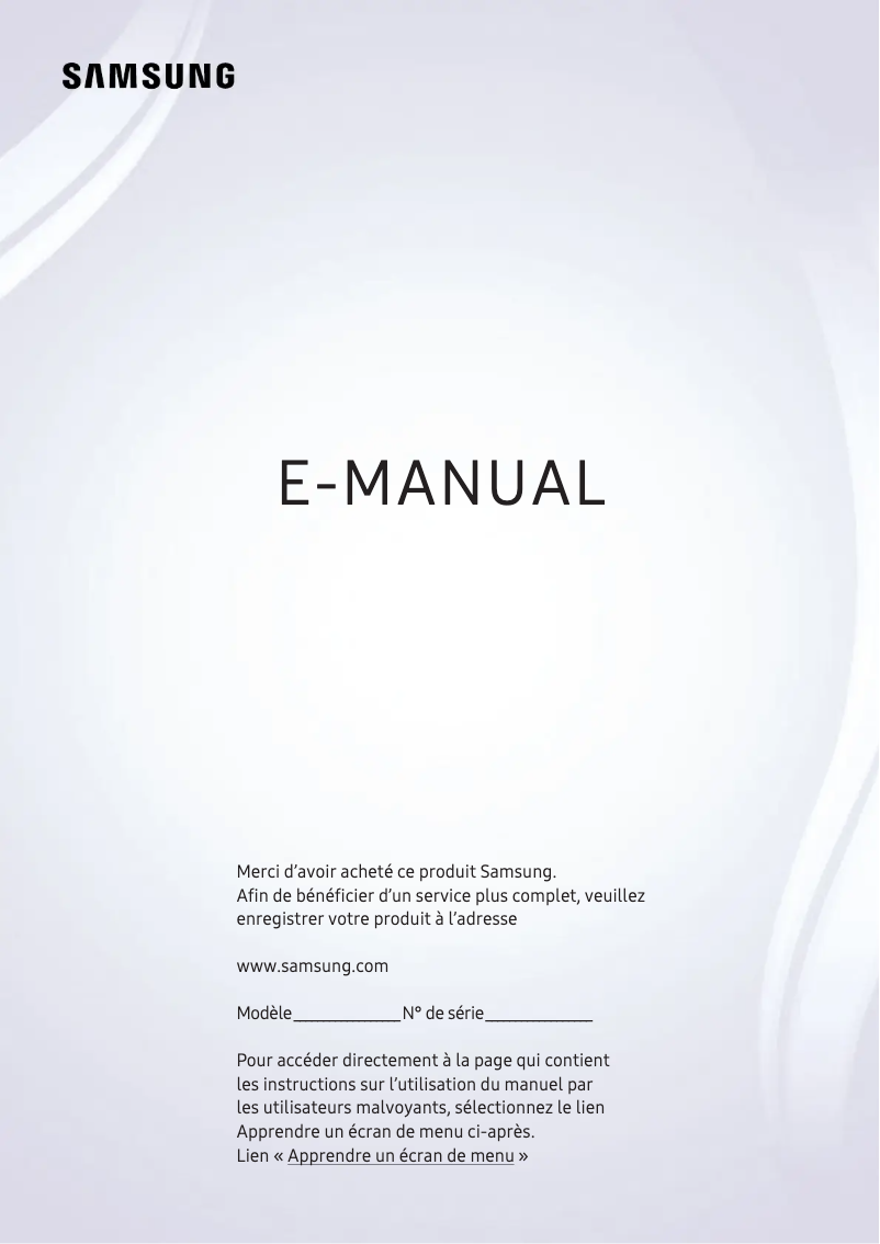 Image de la première page du manuel de l'appareil UE55RU7405UXXC