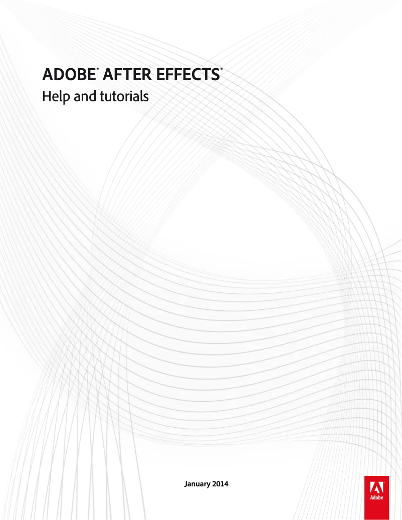 Page n°1 - Manuel utilisateur Adobe After Effects
