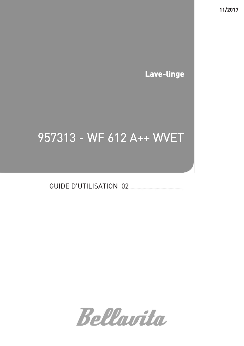 Image de la première page du manuel de l'appareil WF 612 A++ WVET