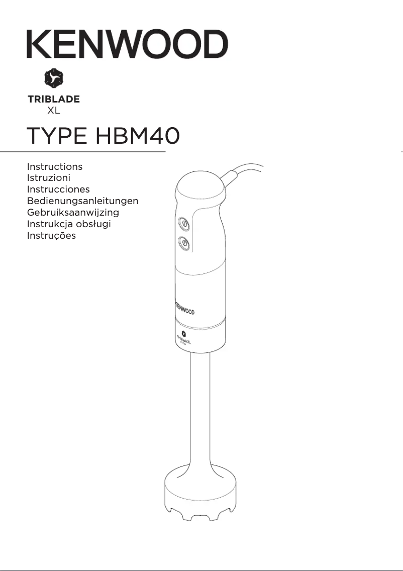 Image de la première page du manuel de l'appareil Triblade XL HBM40
