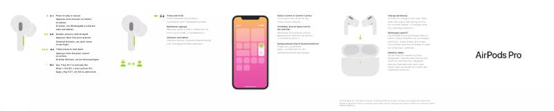 Image de la première page du manuel de l'appareil AirPods Pro