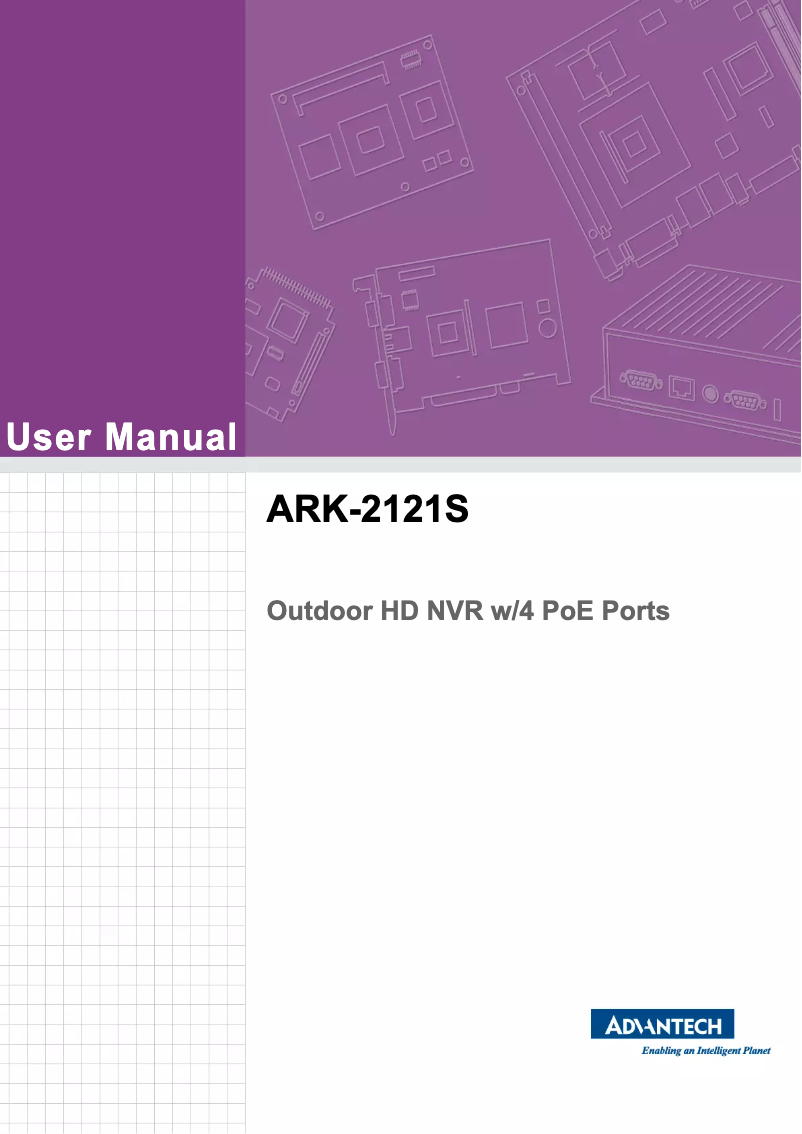 Page n°1 - Manuel utilisateur Advantech ARK-2121S