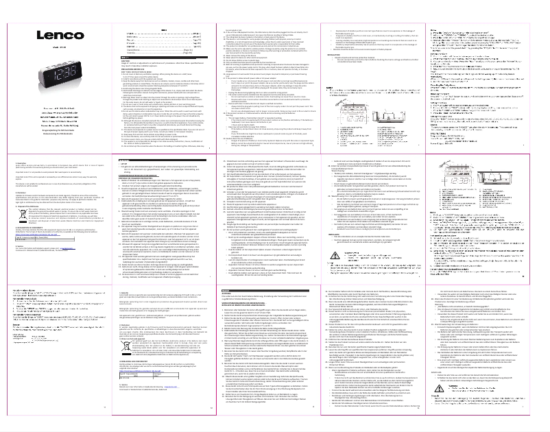 Image de la première page du manuel de l'appareil CR-18