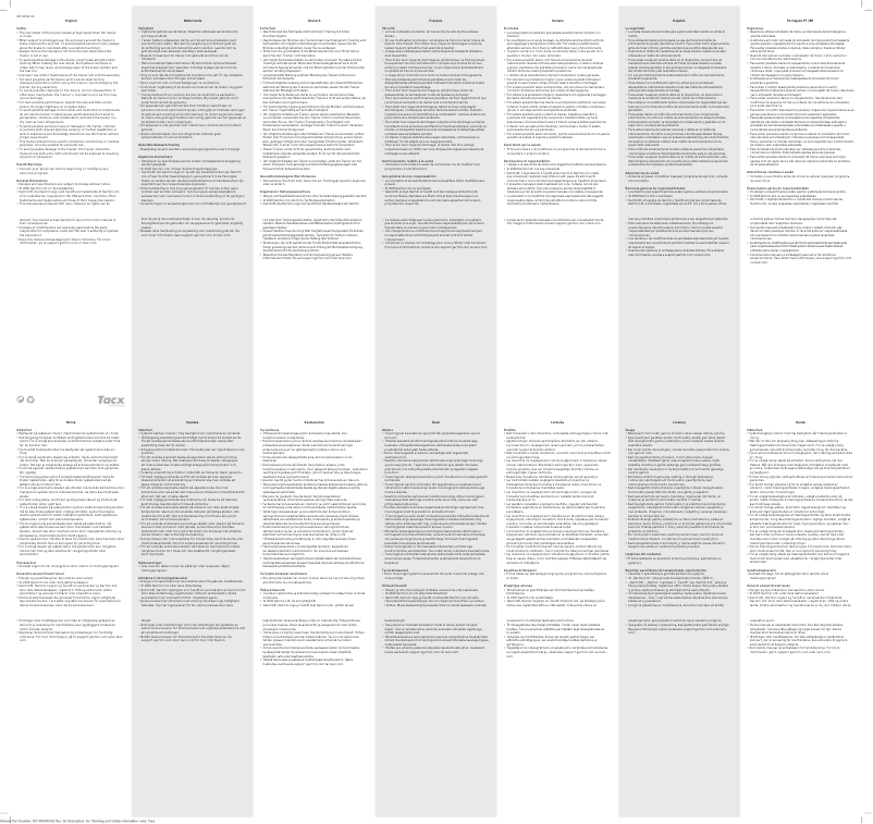Page n°1 - Instructions de sécurité Garmin Tacx Boost