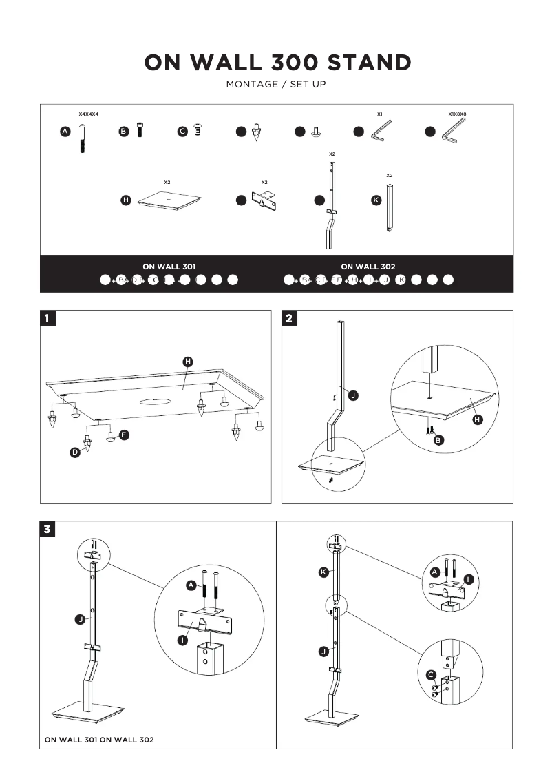 Page 1 de la notice Manuel utilisateur Focal On Wall 302 Stand