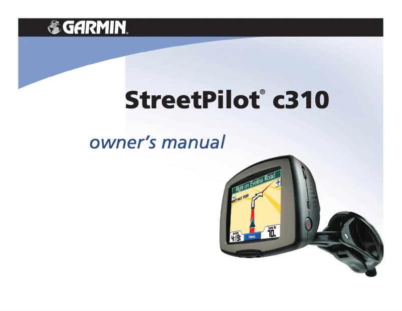 Page 1 de la notice Mode d'emploi Garmin StreetPilot c310