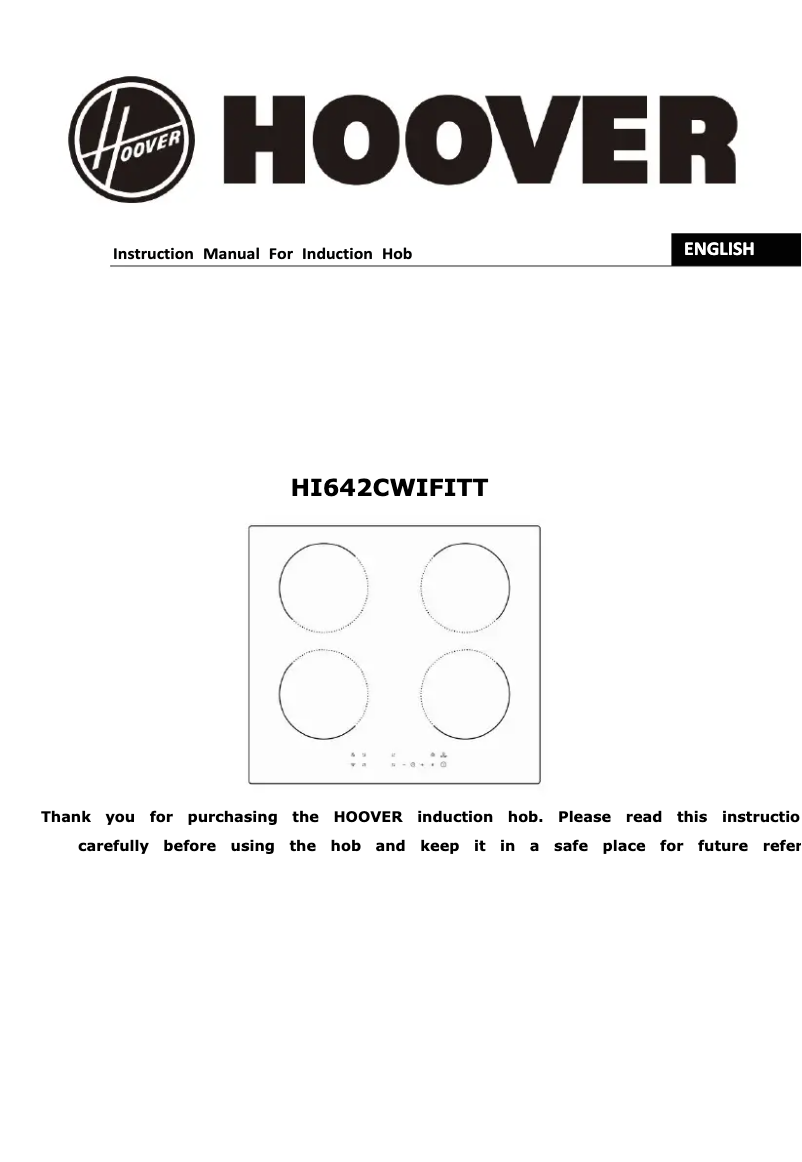 Page 1 of the manual User Manual Hoover HI642CWIFITT