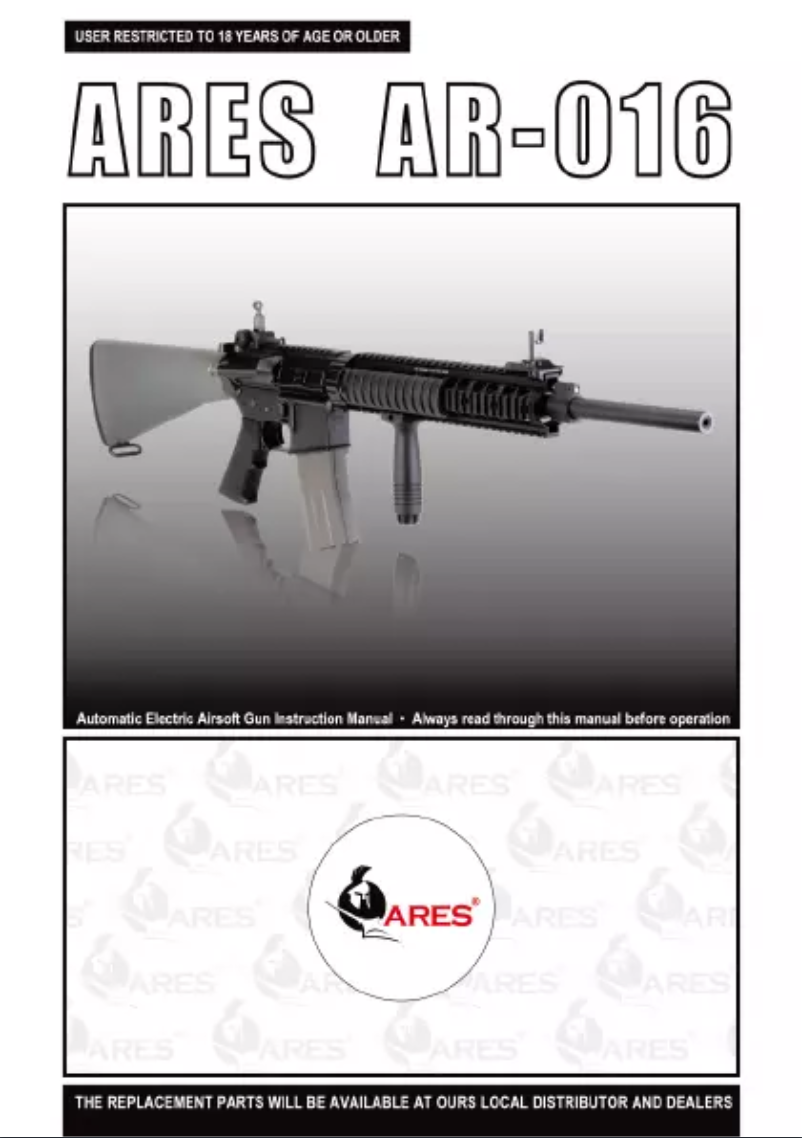 Page 1 de la notice Manuel utilisateur Ares AR-016