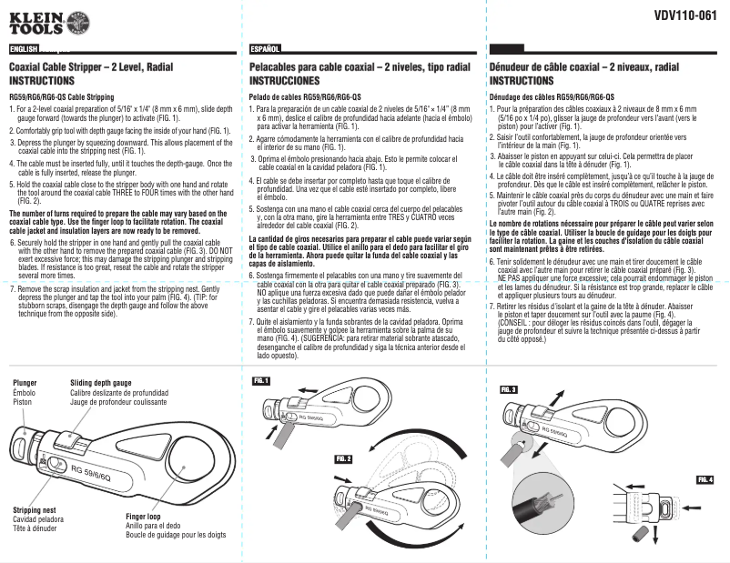 Page 1 de la notice Manuel utilisateur Klein Tools VDV212-008