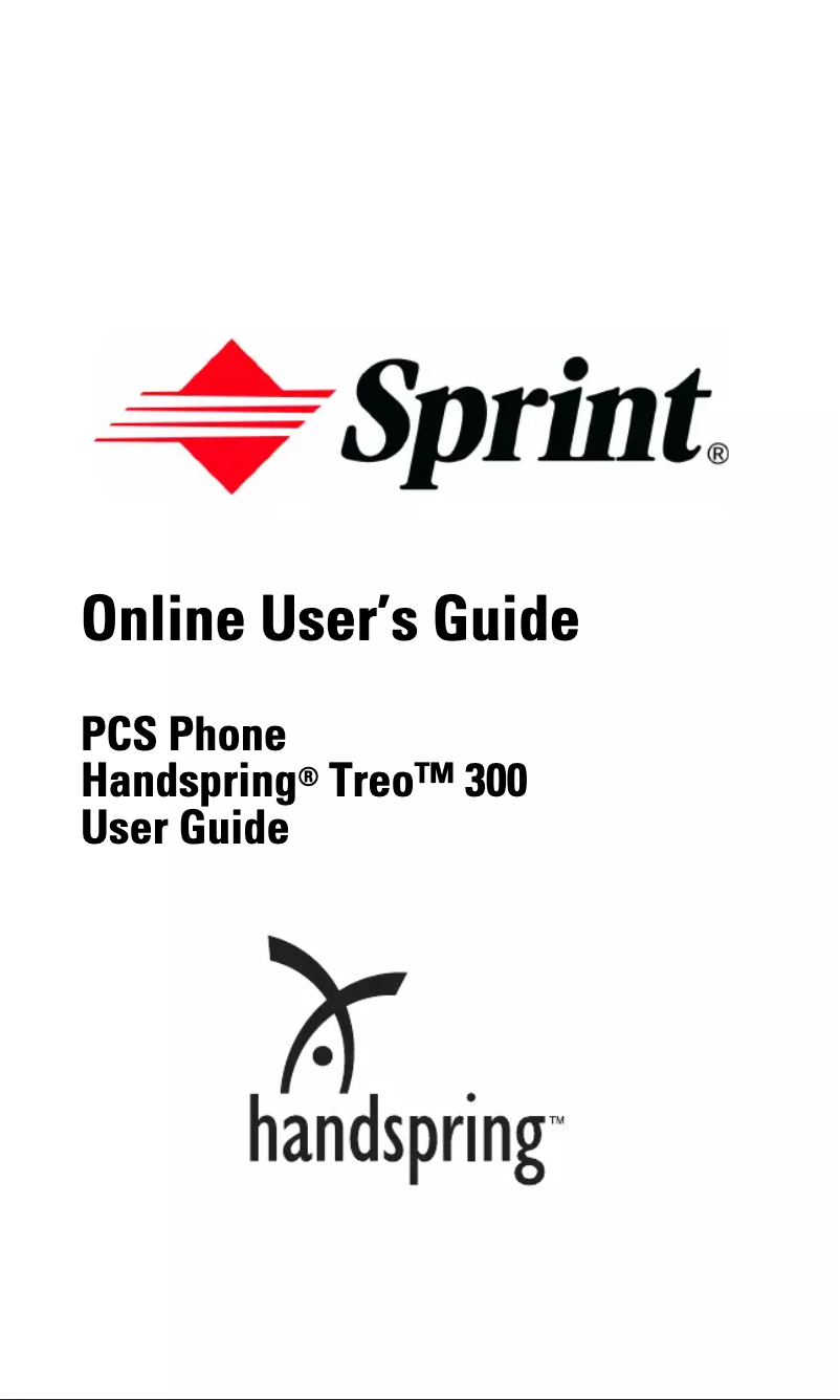 Page n°1 - Manuel utilisateur Handspring Treo 300