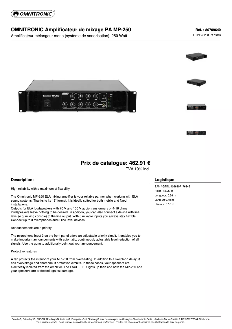Image de la première page du manuel de l'appareil MP-250