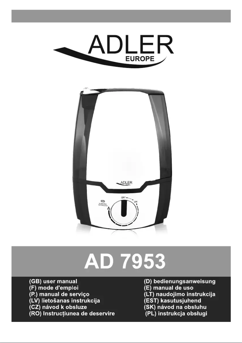 Page 1 de la notice Manuel utilisateur Adler AD 7953