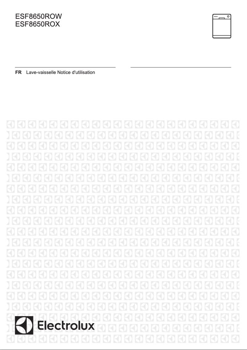 Image de la première page du manuel de l'appareil ESF8650ROW