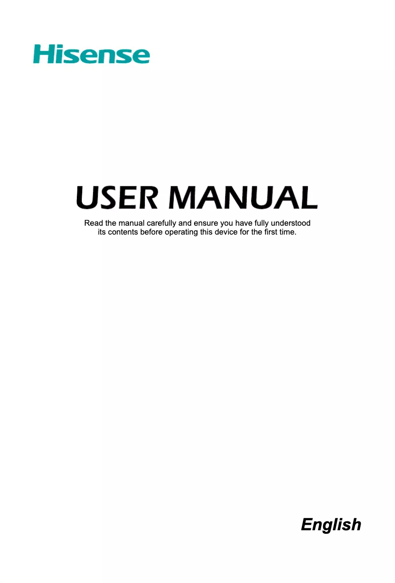 Page 1 de la notice Manuel utilisateur Hisense U7QF
