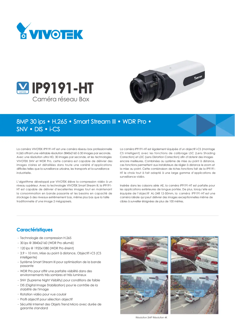 Page n°1 - Fiche technique Vivotek IP9191-HT