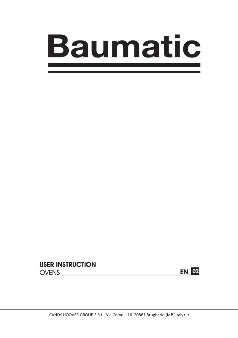 Page n°1 - Manuel utilisateur Baumatic BOS243X