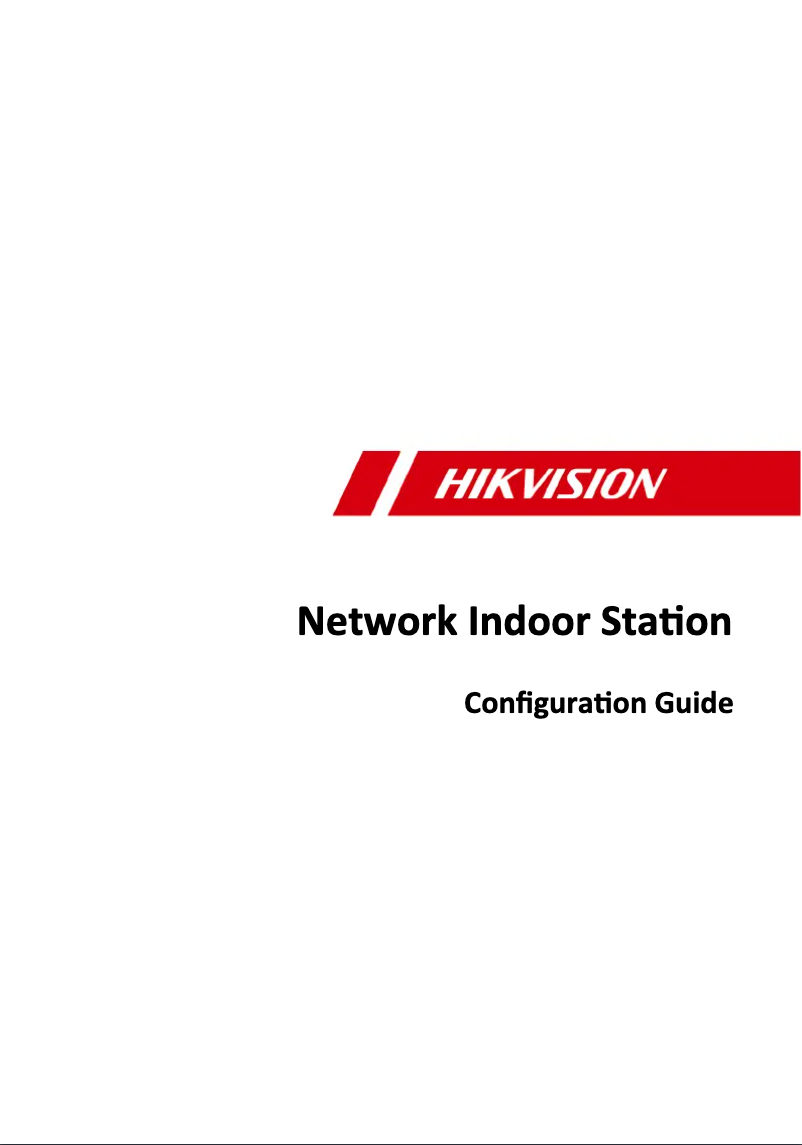 Page 1 de la notice Manuel utilisateur Hikvision DS-KH6220-LE1
