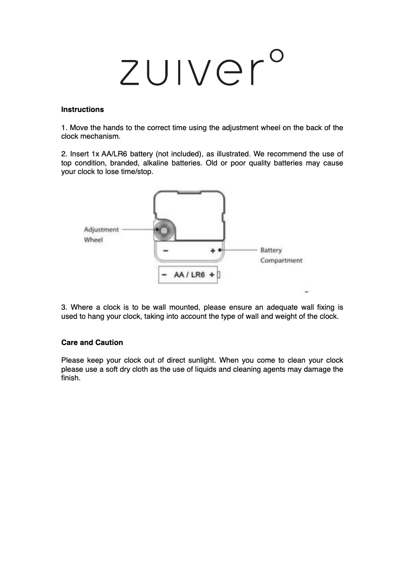 Image de la première page du manuel de l'appareil Bink Time