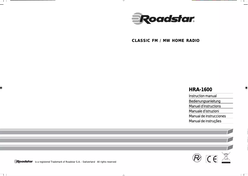 Image de la première page du manuel de l'appareil HRA-1600