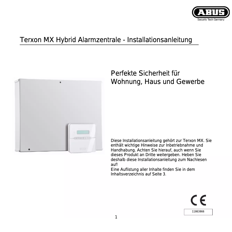 Page n°1 - Manuel utilisateur Abus IPCB72501