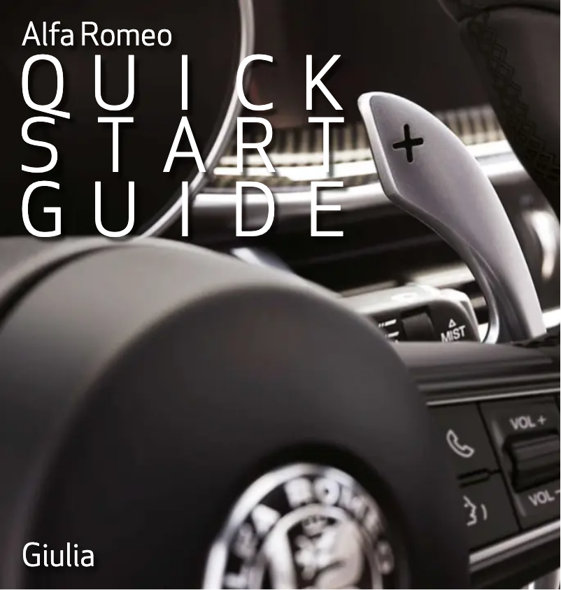 Image de la première page du manuel de l'appareil Giulia (2023)