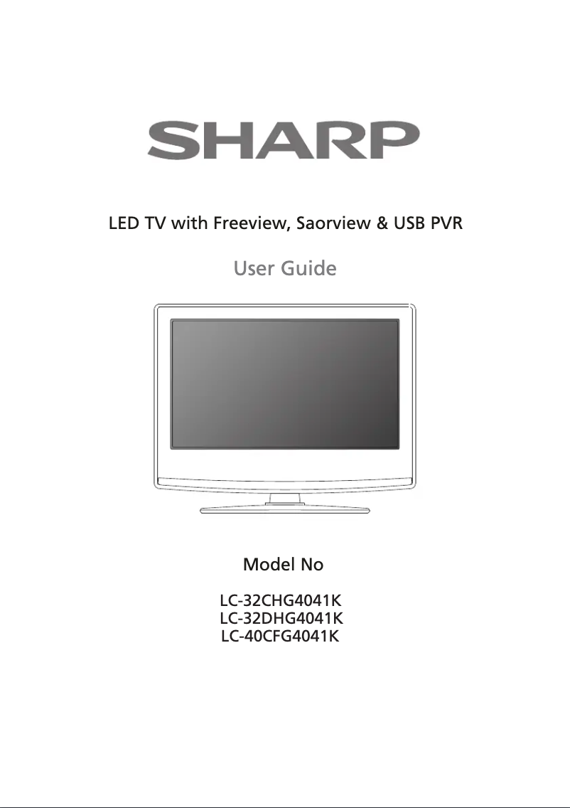 Page n°1 - Manuel utilisateur Sharp LC-32CHG4041K