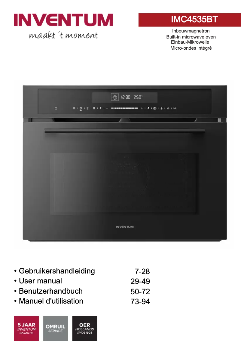 Image de la première page du manuel de l'appareil IMC4535BT