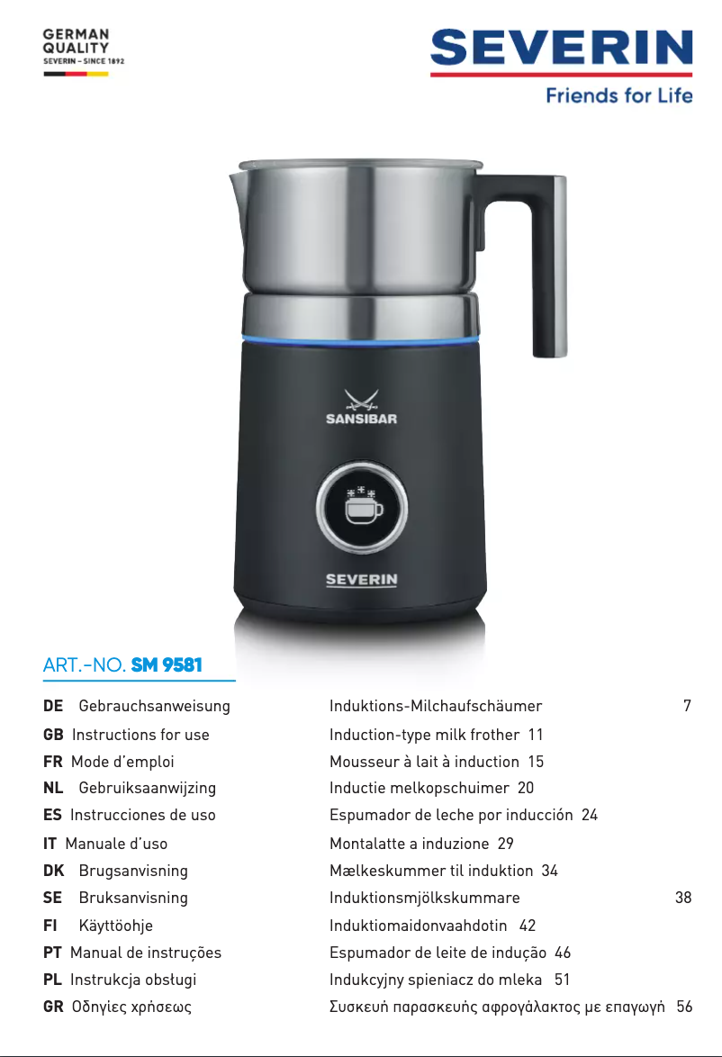 Image de la première page du manuel de l'appareil SM 9581