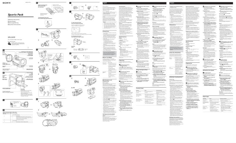 Página 1 del manual Manual de usuario Sony SPK-DVF5