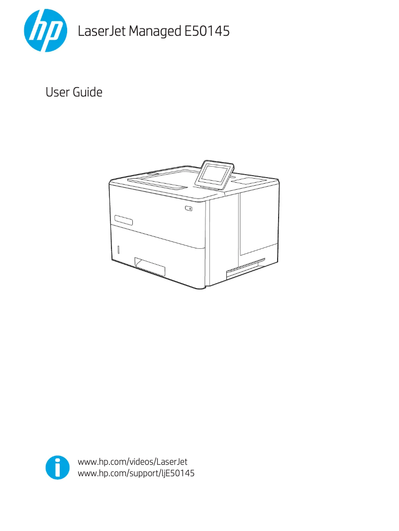 Page n°1 - Manuel utilisateur HP LaserJet Managed E50145dn