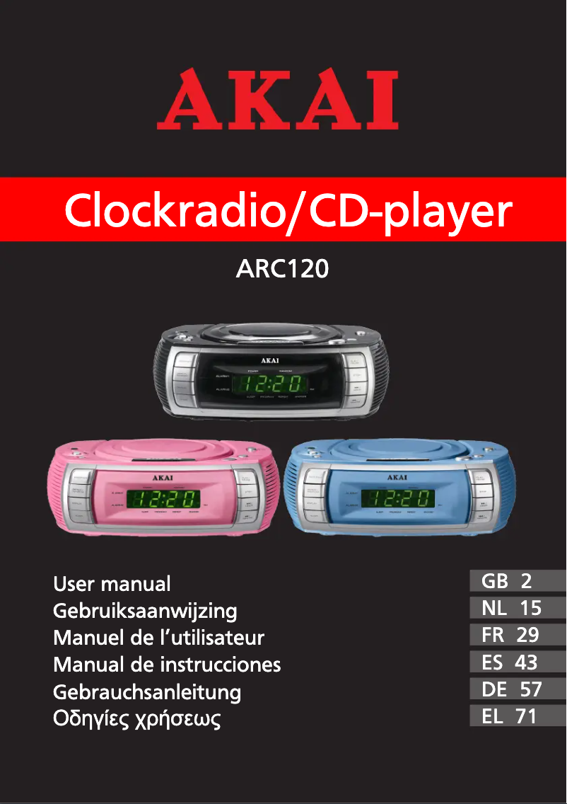 Página 1 del manual Manual de usuario AKAI ARC120BK