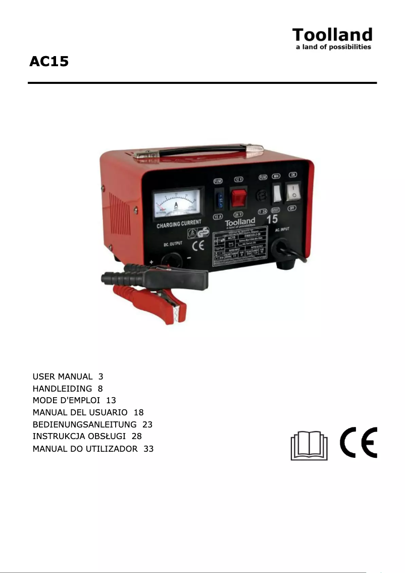 Page 1 de la notice Manuel utilisateur Toolland AC15