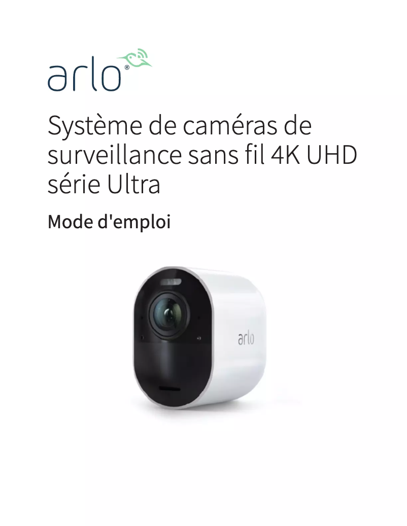 Page 1 de la notice Manuel utilisateur Arlo Ultra 2 Spotlight