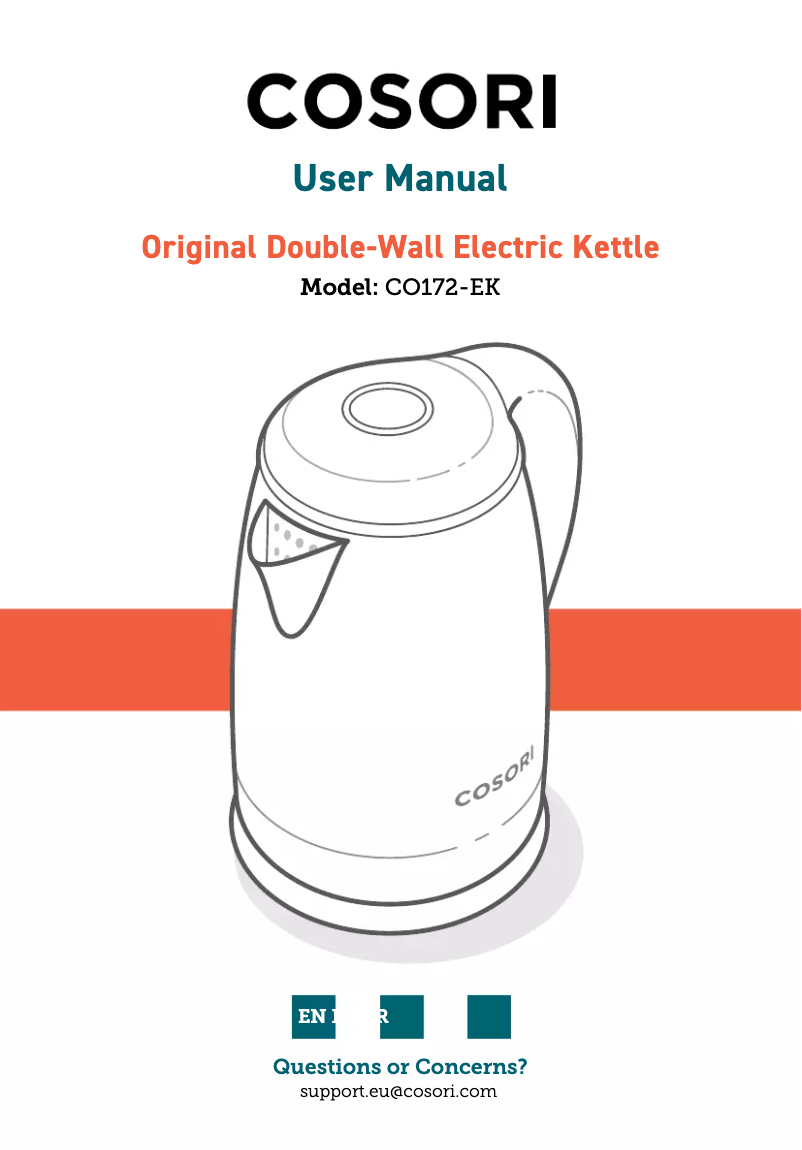 Page 1 de la notice Manuel utilisateur Cosori CO172-EK