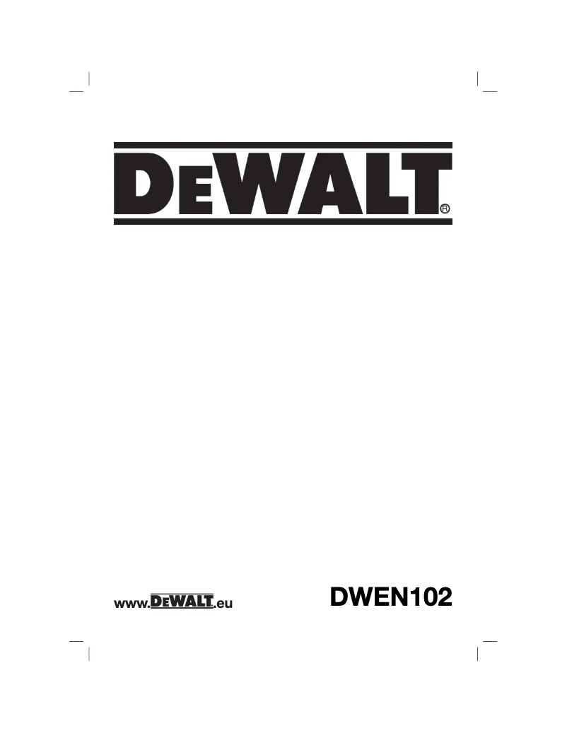 Page 1 de la notice Manuel utilisateur DeWalt DWEN102