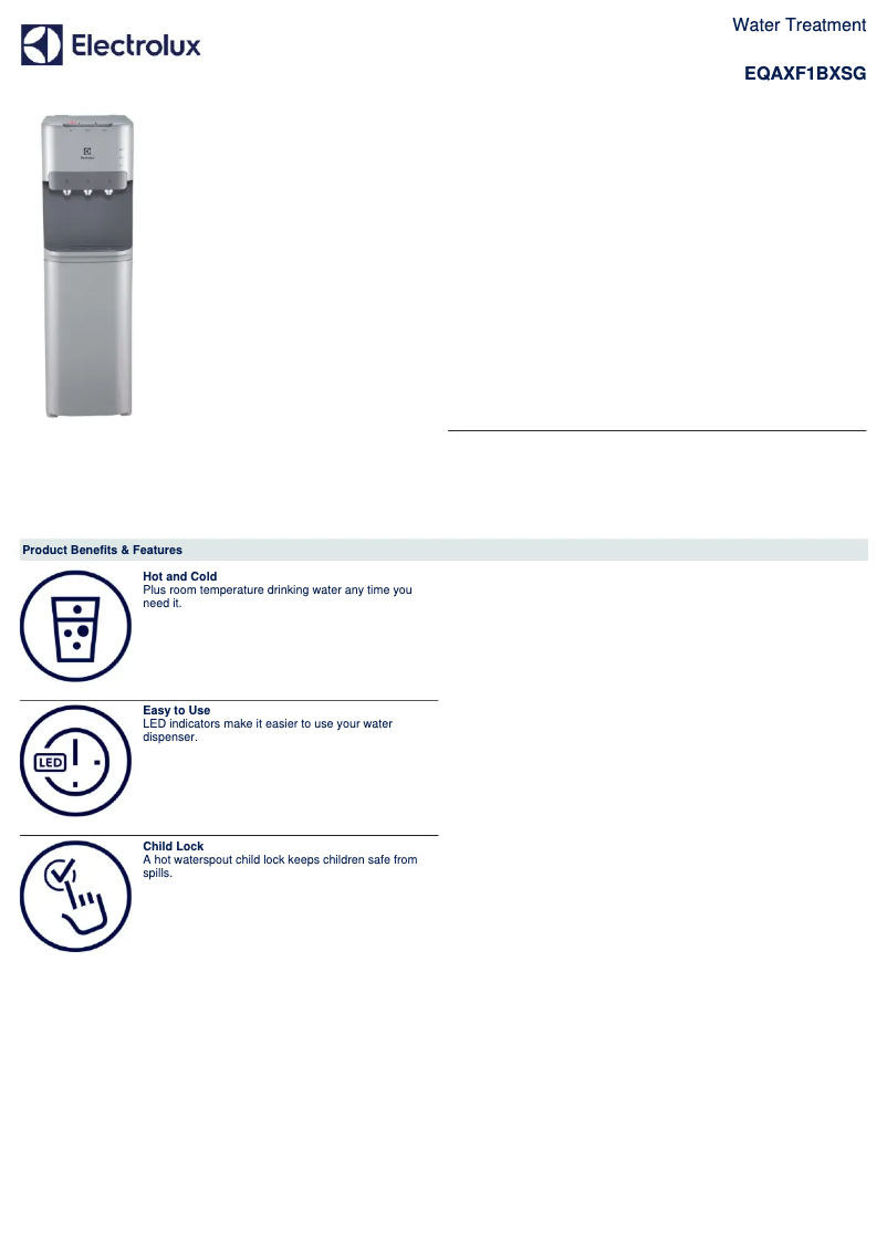 Image de la première page du manuel de l'appareil EQAXF1BXSG