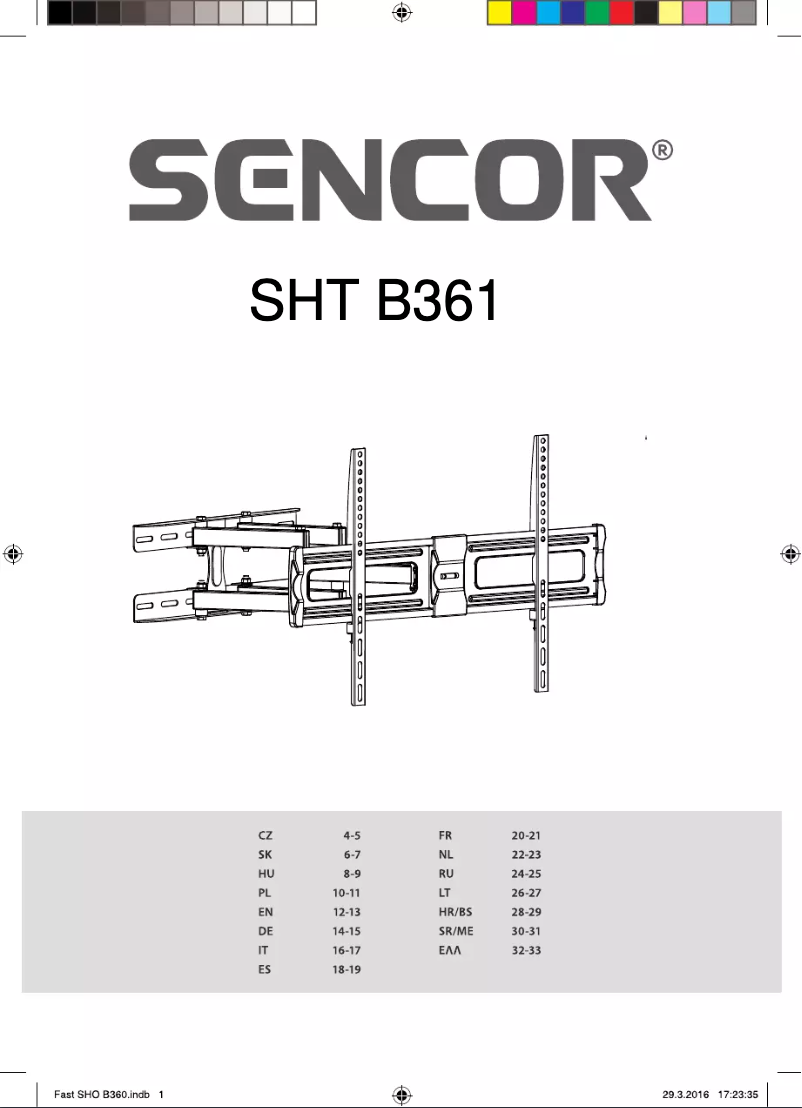 Page 1 de la notice Manuel utilisateur Sencor SHT B361