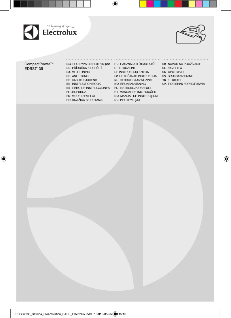 Page 1 de la notice Manuel utilisateur Electrolux EDBS7135