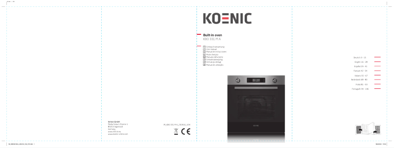 Page n°1 - Manuel utilisateur Koenic KBO 331 M A