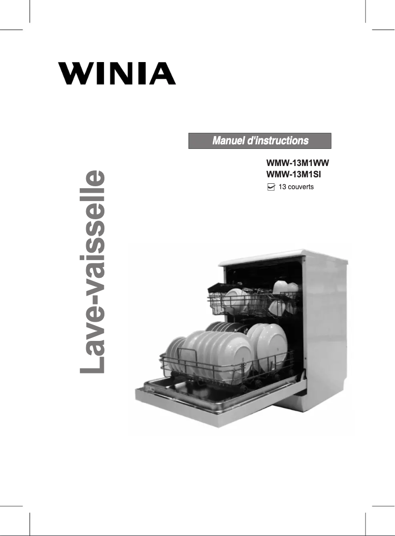 Page n°1 - Manuel utilisateur Winia WMW-13M1SI